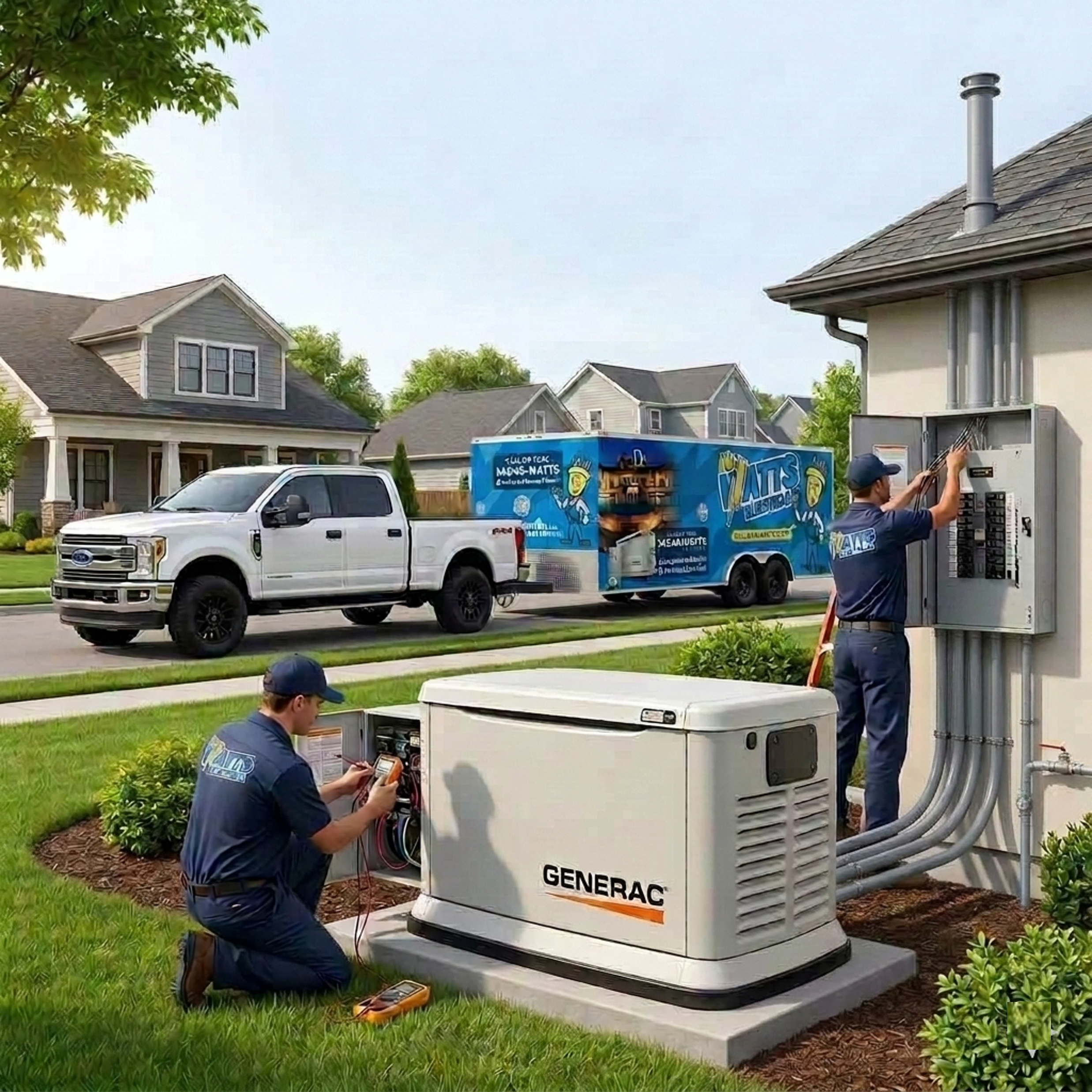 Generator installation service technician